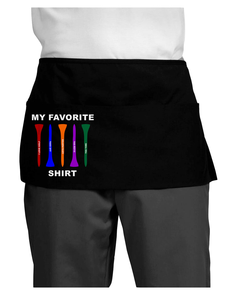 My Favorite Tee Shirt Dark Adult Mini Waist Apron, Server Apron by TooLoud-Bib Apron-TooLoud-Black-One-Size-Davson Sales