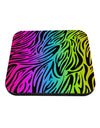 Rainbow Zebra Print Coaster All Over Print-Coasters-TooLoud-White-Davson Sales