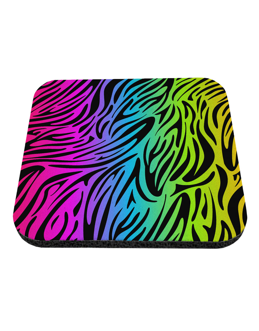 Rainbow Zebra Print Coaster All Over Print-Coasters-TooLoud-White-Davson Sales