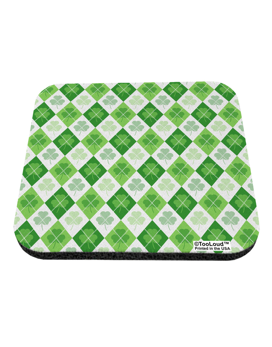 St Patrick's Day Green Shamrock Argyle Coaster All Over Print-Coasters-TooLoud-1-Davson Sales