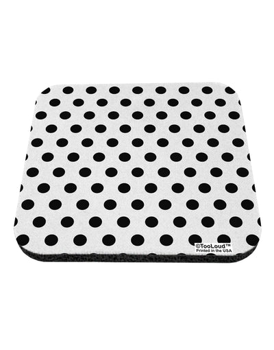 Black Polka Dots on White Coaster All Over Print by TooLoud-Coasters-TooLoud-1-Davson Sales