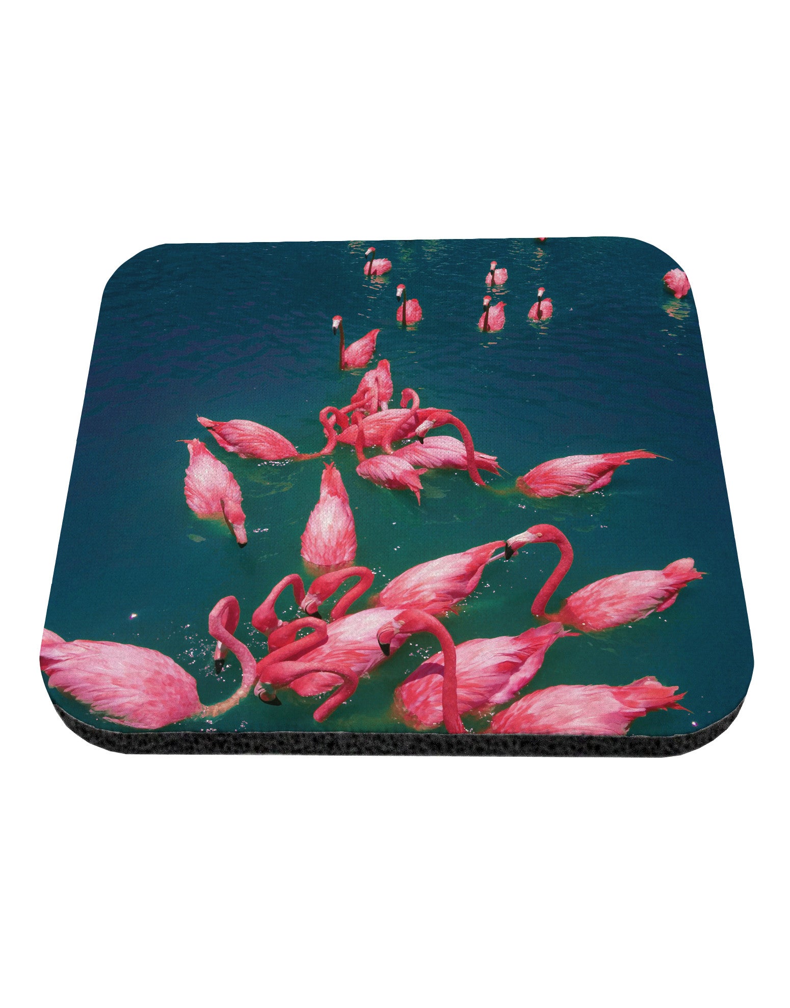 Bright Pink Painted Flamingos Coaster All Over Print-Coasters-TooLoud-White-Davson Sales