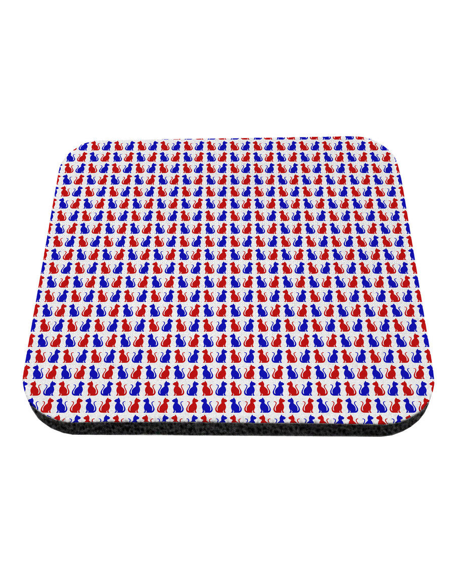 Patriotic Cat Pattern Coaster All Over Print-Coasters-TooLoud-White-Davson Sales