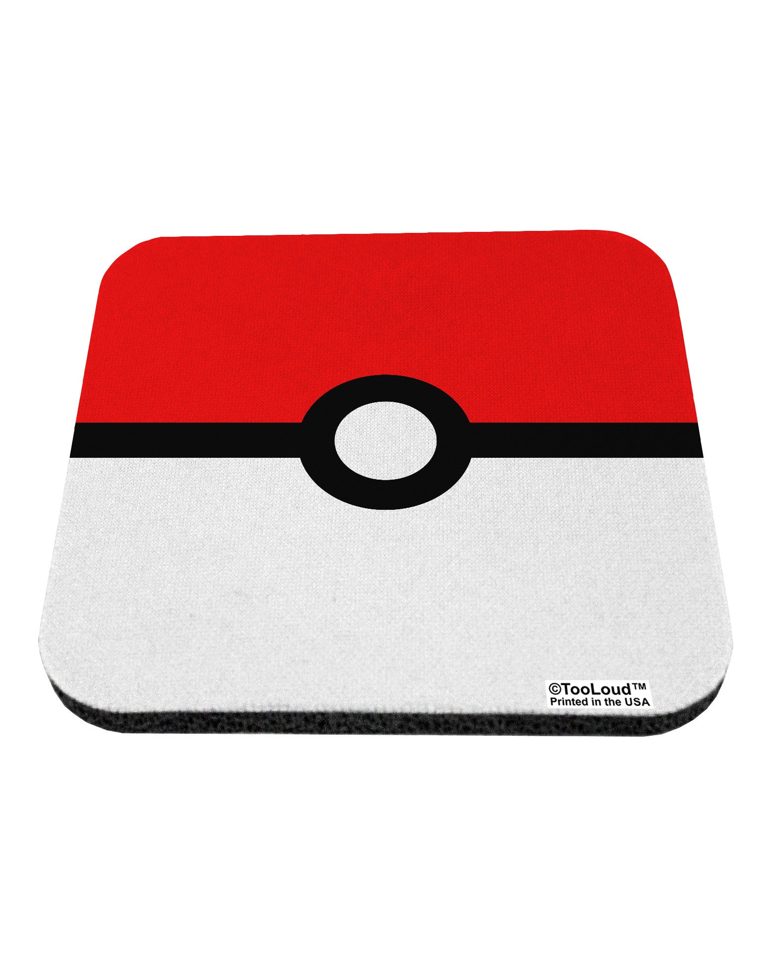 Sporty Red and White Circle Coaster All Over Print-Coasters-TooLoud-1-Davson Sales