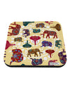 Indian Elephants AOP Coaster All Over Print-Coasters-TooLoud-1-Davson Sales