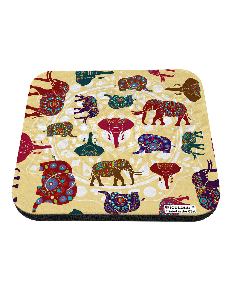 Indian Elephants AOP Coaster All Over Print-Coasters-TooLoud-1-Davson Sales