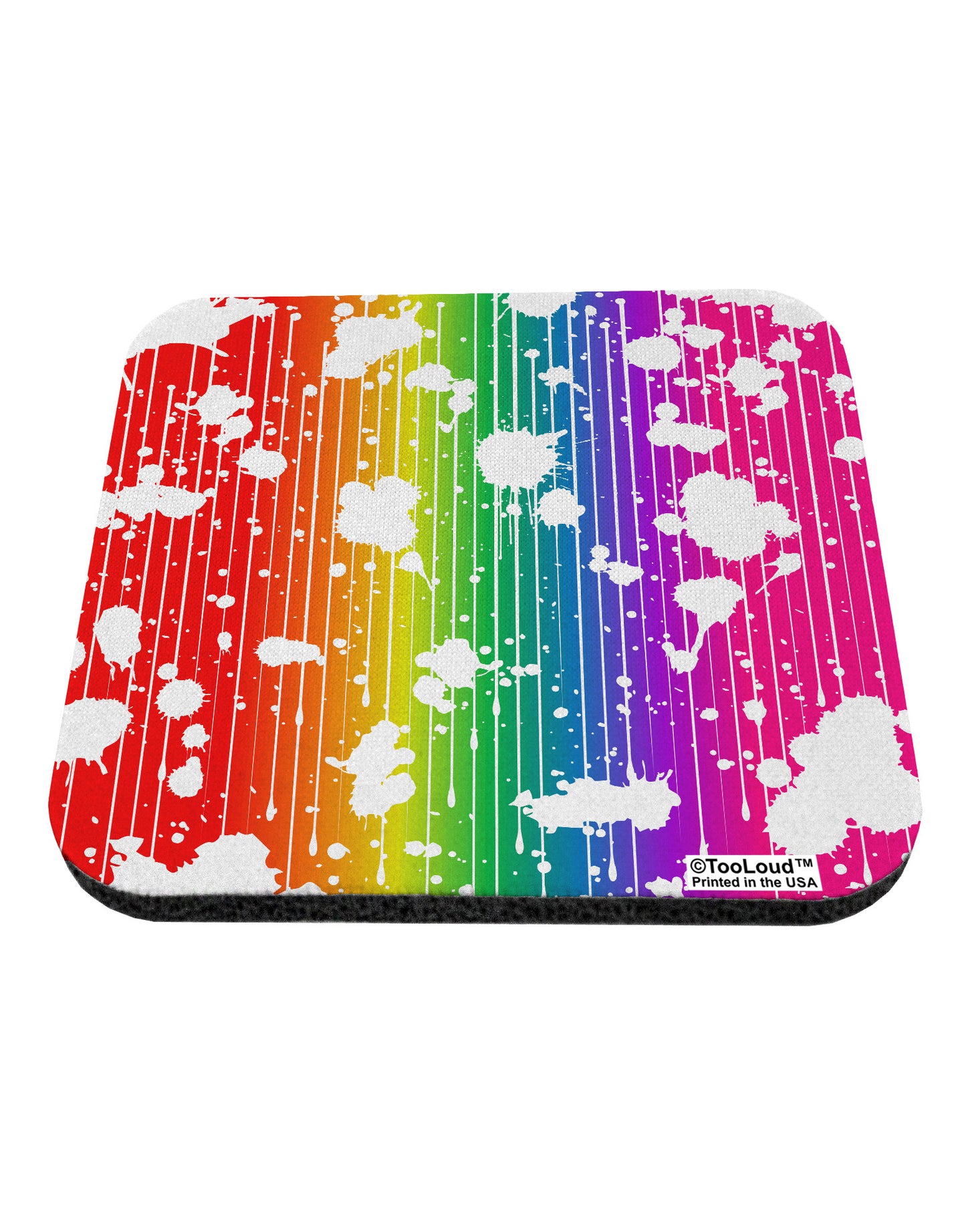 Splatter AOP - Rainbow Coaster All Over Print-Coasters-TooLoud-1-Davson Sales