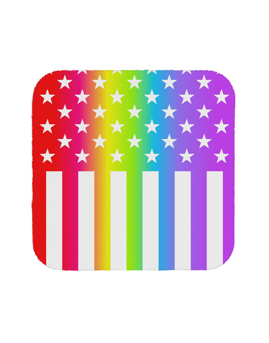 American Pride - Rainbow Stars and Stripes Coaster All Over Print-Coasters-TooLoud-White-Davson Sales