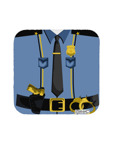 Police Blue-Gold AOP Coaster All Over Print-Coasters-TooLoud-White-Davson Sales