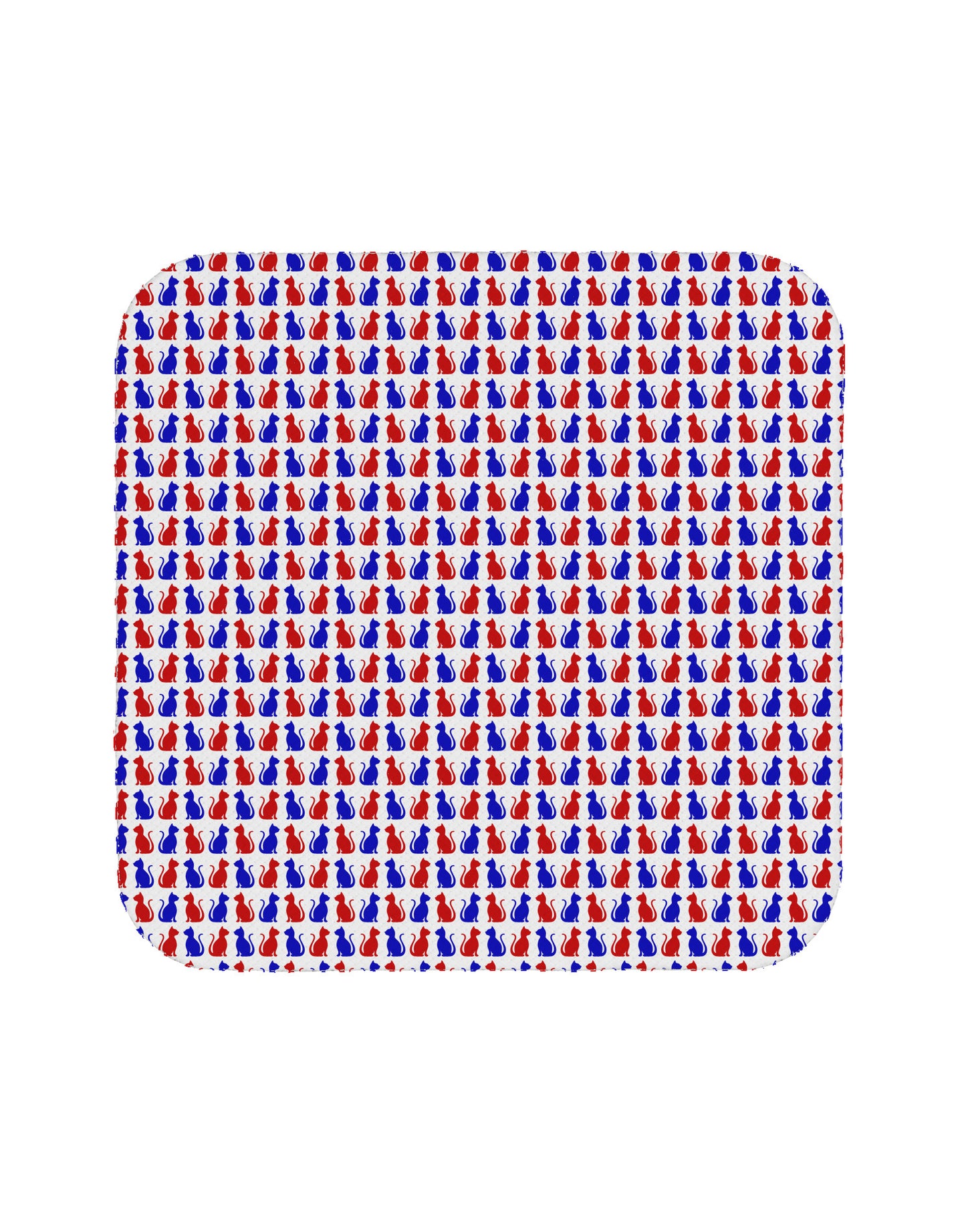 Patriotic Cat Pattern Coaster All Over Print-Coasters-TooLoud-White-Davson Sales
