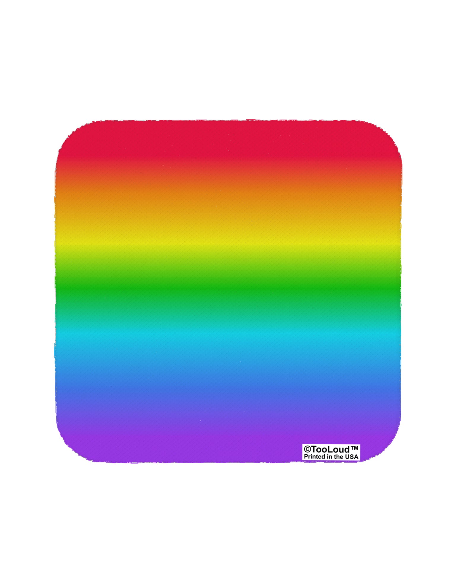 Horizontal Rainbow Gradient Coaster All Over Print by TooLoud-Coasters-TooLoud-White-Davson Sales