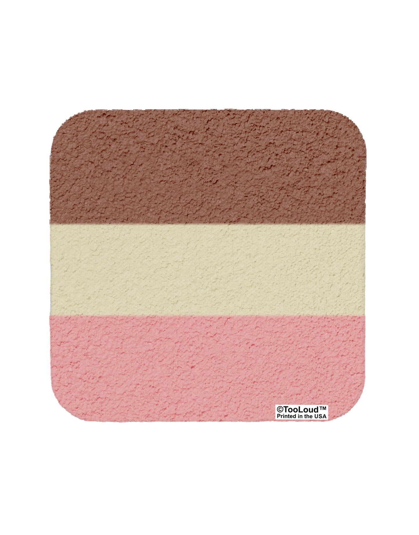 Horizontal Neapolitan Ice Cream Coaster All Over Print by TooLoud-Coasters-TooLoud-4-Davson Sales