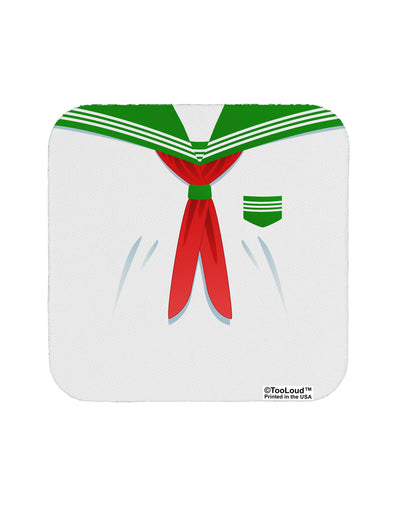 School Uniform Costume - Green Coaster All Over Print-Coasters-TooLoud-White-Davson Sales