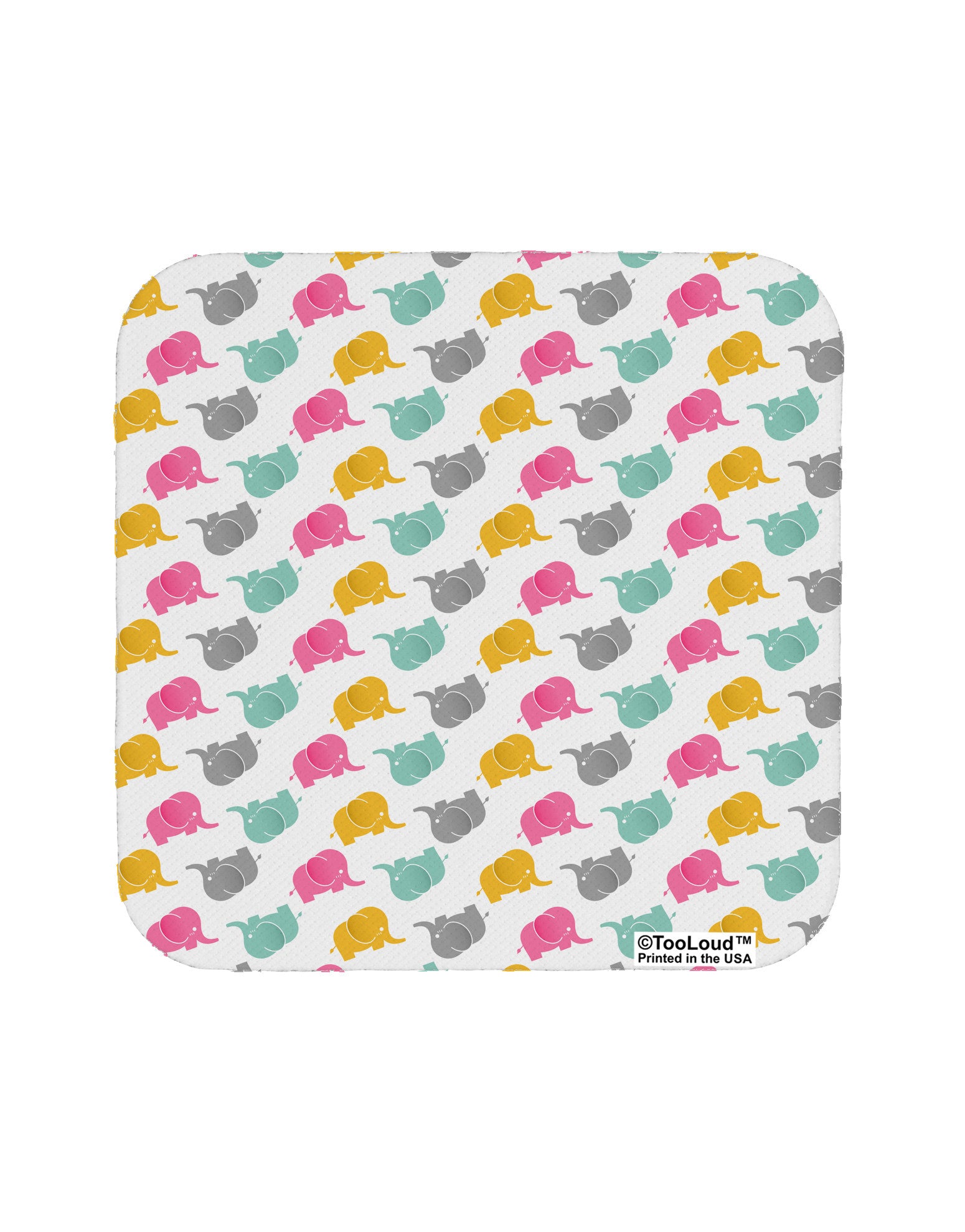 Cute Baby Elephants AOP Coaster All Over Print-Coasters-TooLoud-1-Davson Sales