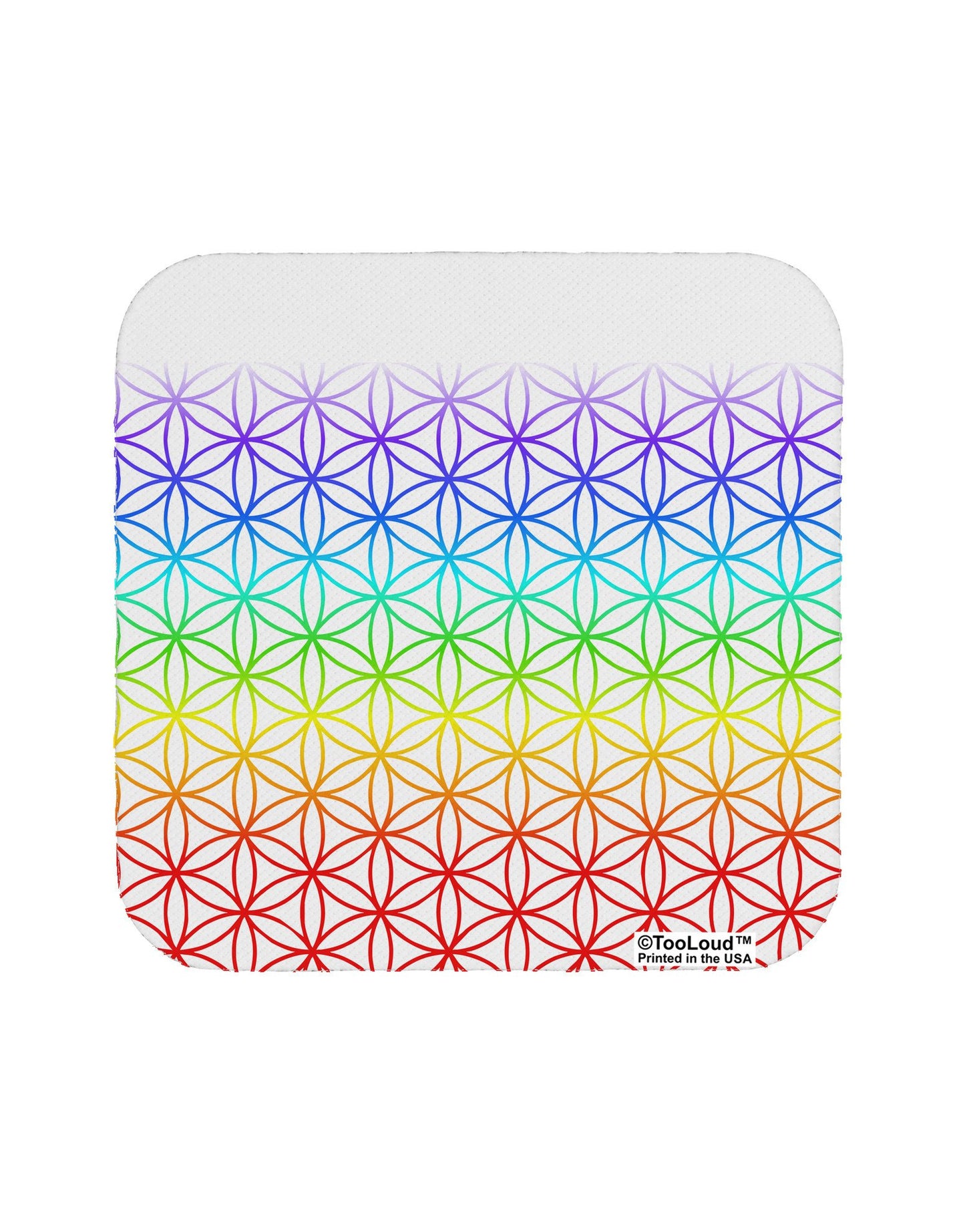 Chakra Flower of Life on White Coaster All Over Print-Coasters-TooLoud-12-Davson Sales