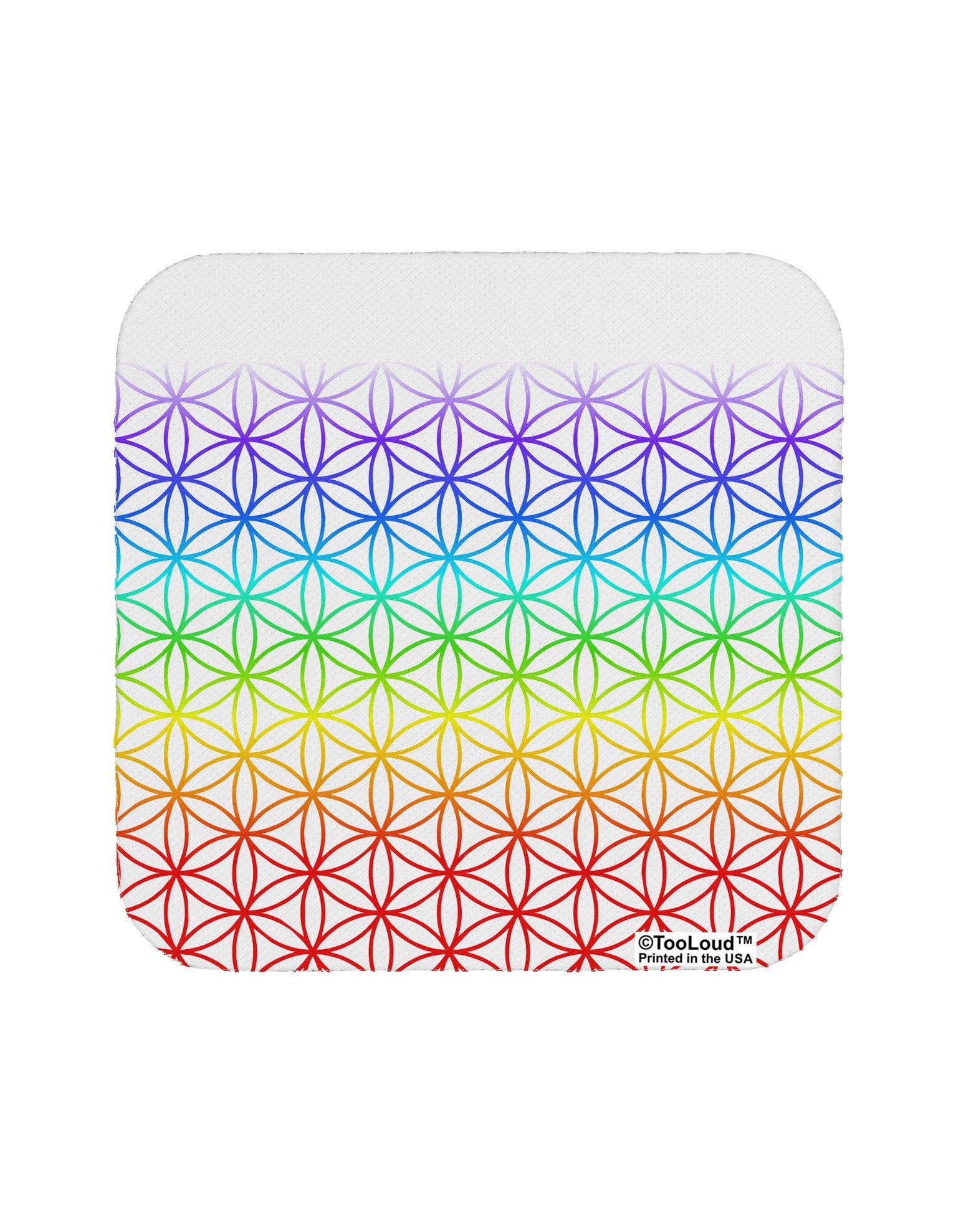 Chakra Flower of Life on White Coaster All Over Print-Coasters-TooLoud-12-Davson Sales