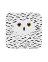 Snowy Owl Cute Animal Face Coaster All Over Print-Coasters-TooLoud-White-Davson Sales