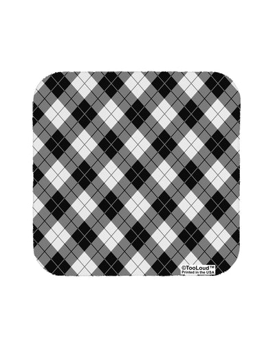 Black and White Argyle AOP Coaster All Over Print by TooLoud-Coasters-TooLoud-1-Davson Sales