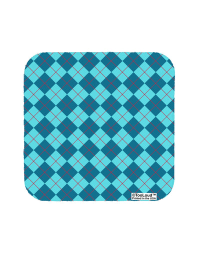 Blue Argyle AOP Coaster All Over Print by TooLoud-Coasters-TooLoud-1-Davson Sales