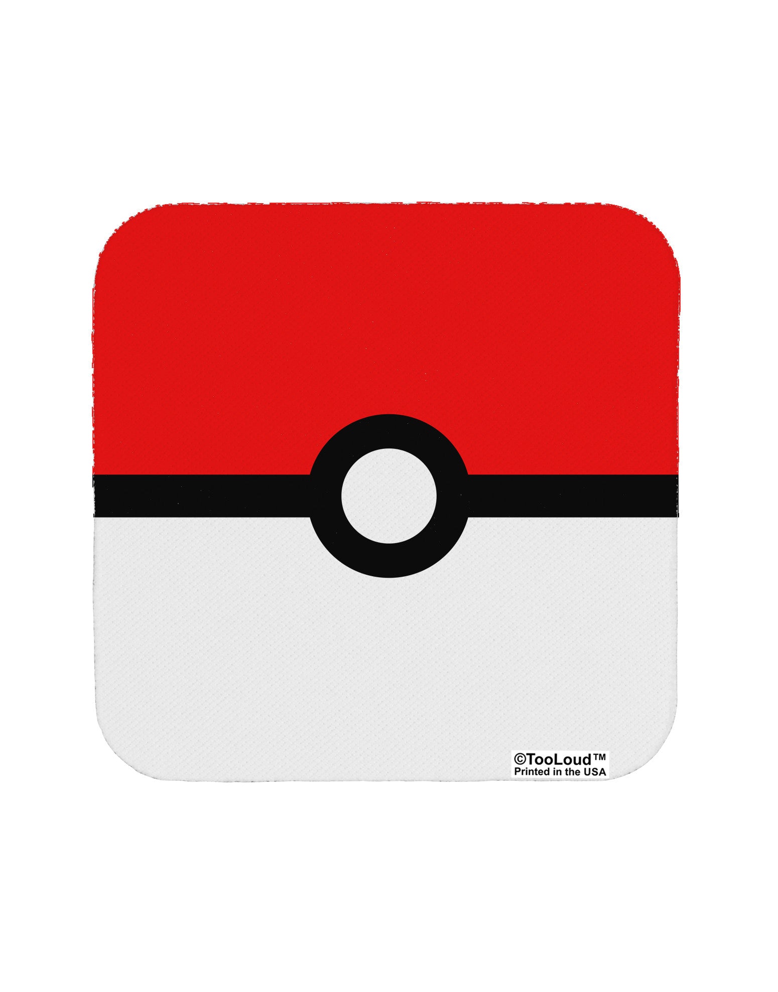 Sporty Red and White Circle Coaster All Over Print-Coasters-TooLoud-1-Davson Sales