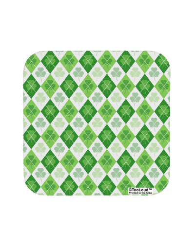 St Patrick's Day Green Shamrock Argyle Coaster All Over Print-Coasters-TooLoud-1-Davson Sales