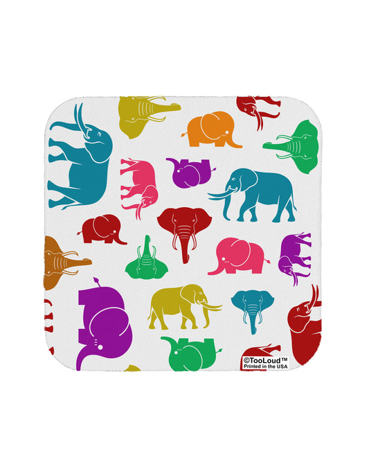 Colorful Elephants AOP Coaster All Over Print-Coasters-TooLoud-1-Davson Sales
