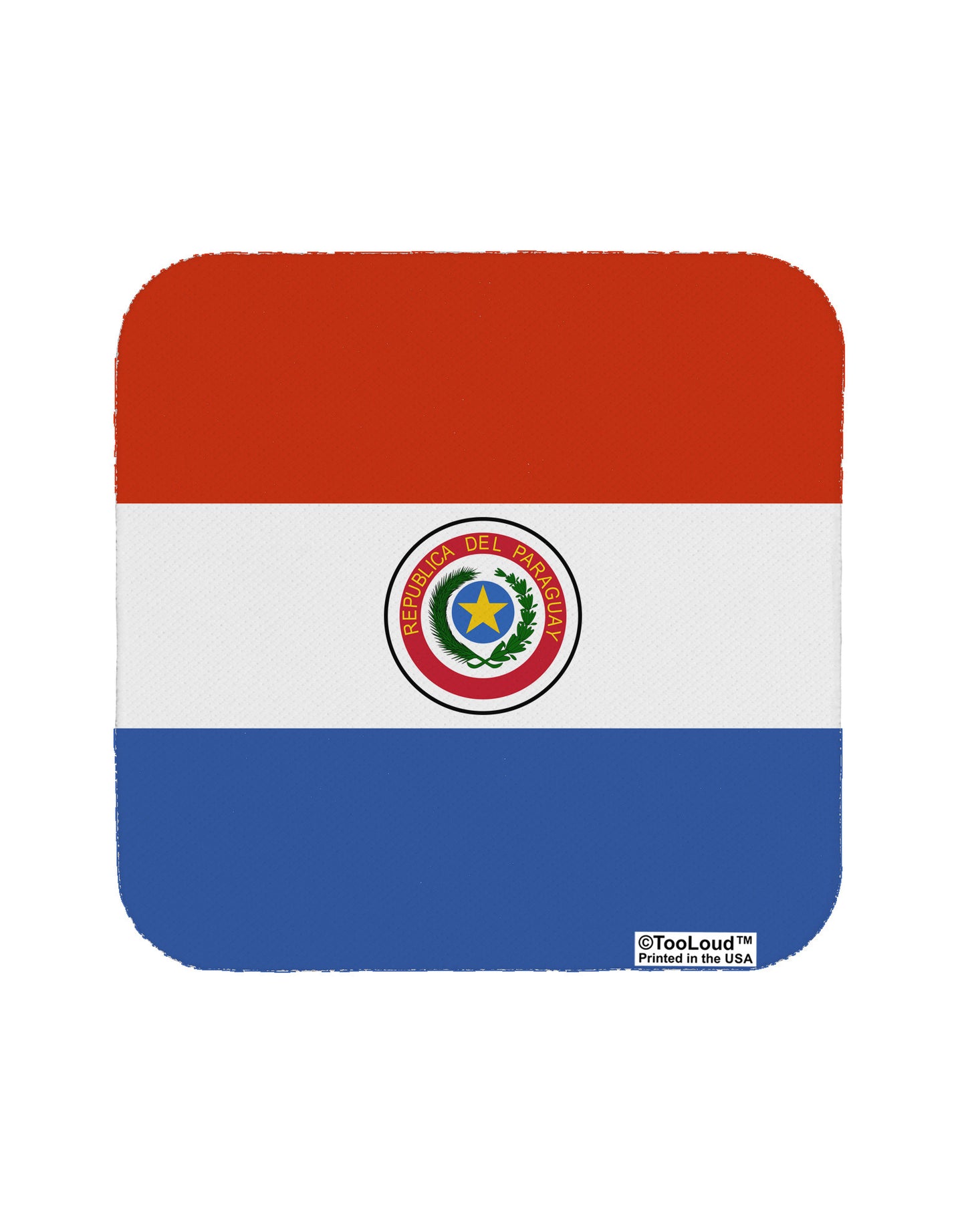 Paraguay Flag AOP Coaster All Over Print-Coasters-TooLoud-1-Davson Sales