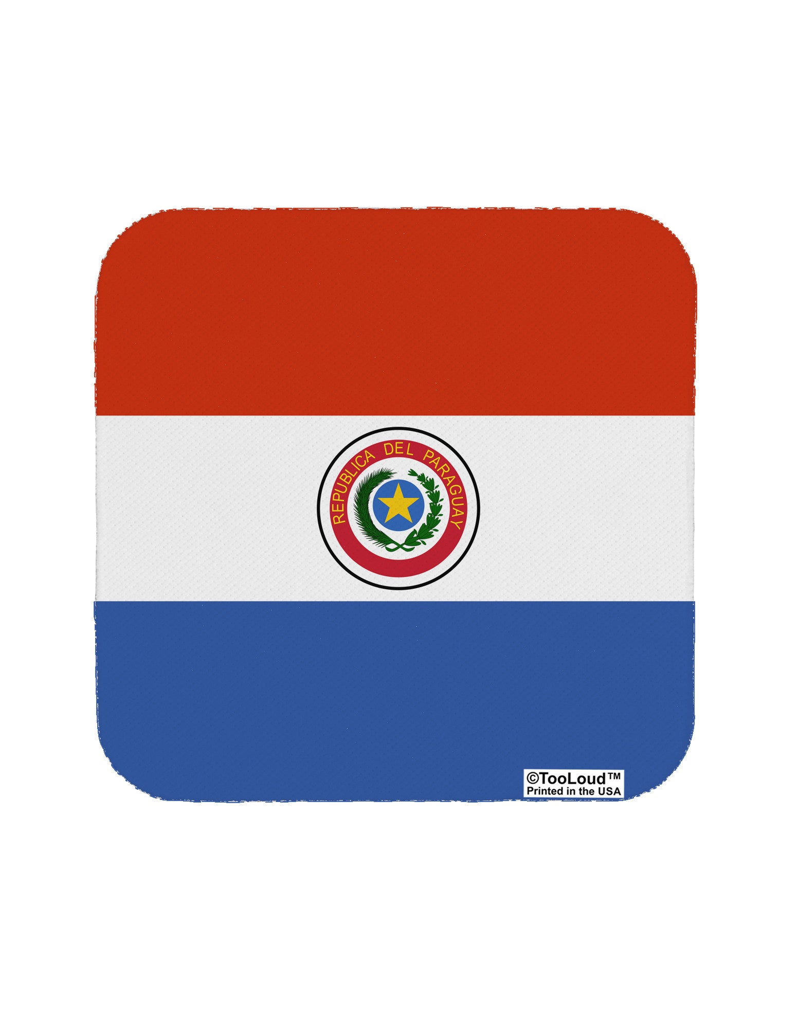 Paraguay Flag AOP Coaster All Over Print-Coasters-TooLoud-1-Davson Sales