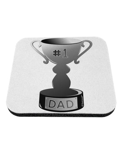 Number One Dad Trophy - Grayscale Coaster-Coasters-TooLoud-White-Davson Sales