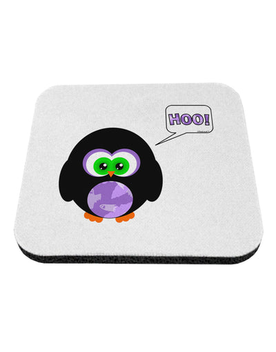 Cute Owl Halloween Hoo Coaster-Coasters-TooLoud-White-Davson Sales