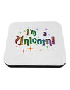 I'm a Unicorn Text Coaster-Coasters-TooLoud-White-Davson Sales