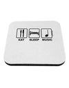 Eat Sleep Music Design Coaster by TooLoud-Coasters-TooLoud-White-Davson Sales