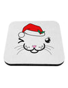 Kyu-T Face Kattia Santa Hat Girl Cat Coaster-Coasters-TooLoud-White-Davson Sales