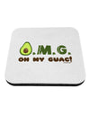 OMG - Oh My Guac - Guacamole Design Coaster by TooLoud-Coasters-TooLoud-White-Davson Sales