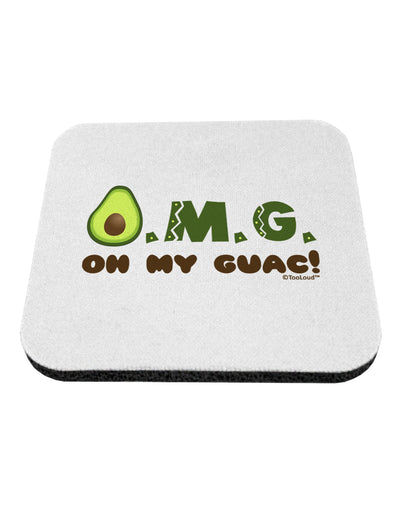 OMG - Oh My Guac - Guacamole Design Coaster by TooLoud-Coasters-TooLoud-White-Davson Sales