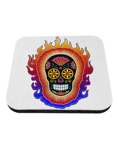 Sacred Calavera Day of the Dead Sugar Skull Coaster-Coasters-TooLoud-White-Davson Sales