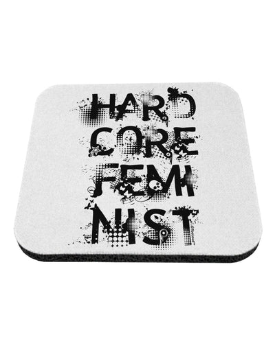 Hardcore Feminist Coaster-Coasters-TooLoud-White-Davson Sales