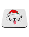 Kyu-T Face Puppina Santa Girl Dog Coaster-Coasters-TooLoud-White-Davson Sales