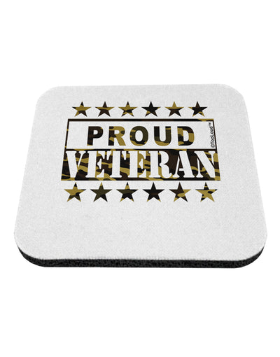 Proud Veteran Camo Coaster-Coasters-TooLoud-White-Davson Sales