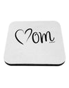 Mom with Brushed Heart Design Coaster by TooLoud-Coasters-TooLoud-White-Davson Sales