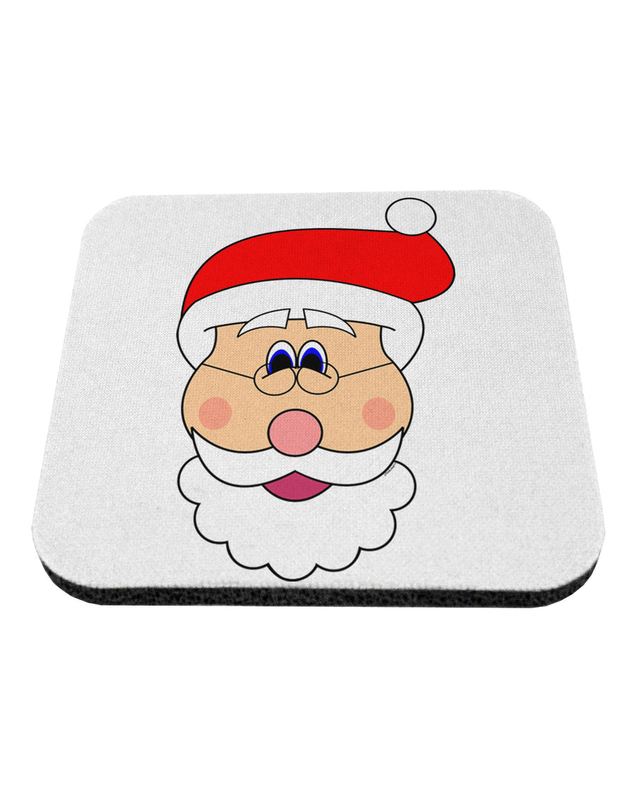 Santa Claus Face Christmas Coaster-Coasters-TooLoud-White-Davson Sales