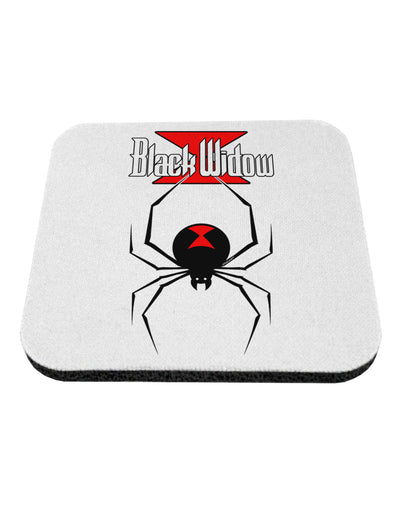 Black Widow Spider Design - Logo Coaster-Coasters-TooLoud-White-Davson Sales