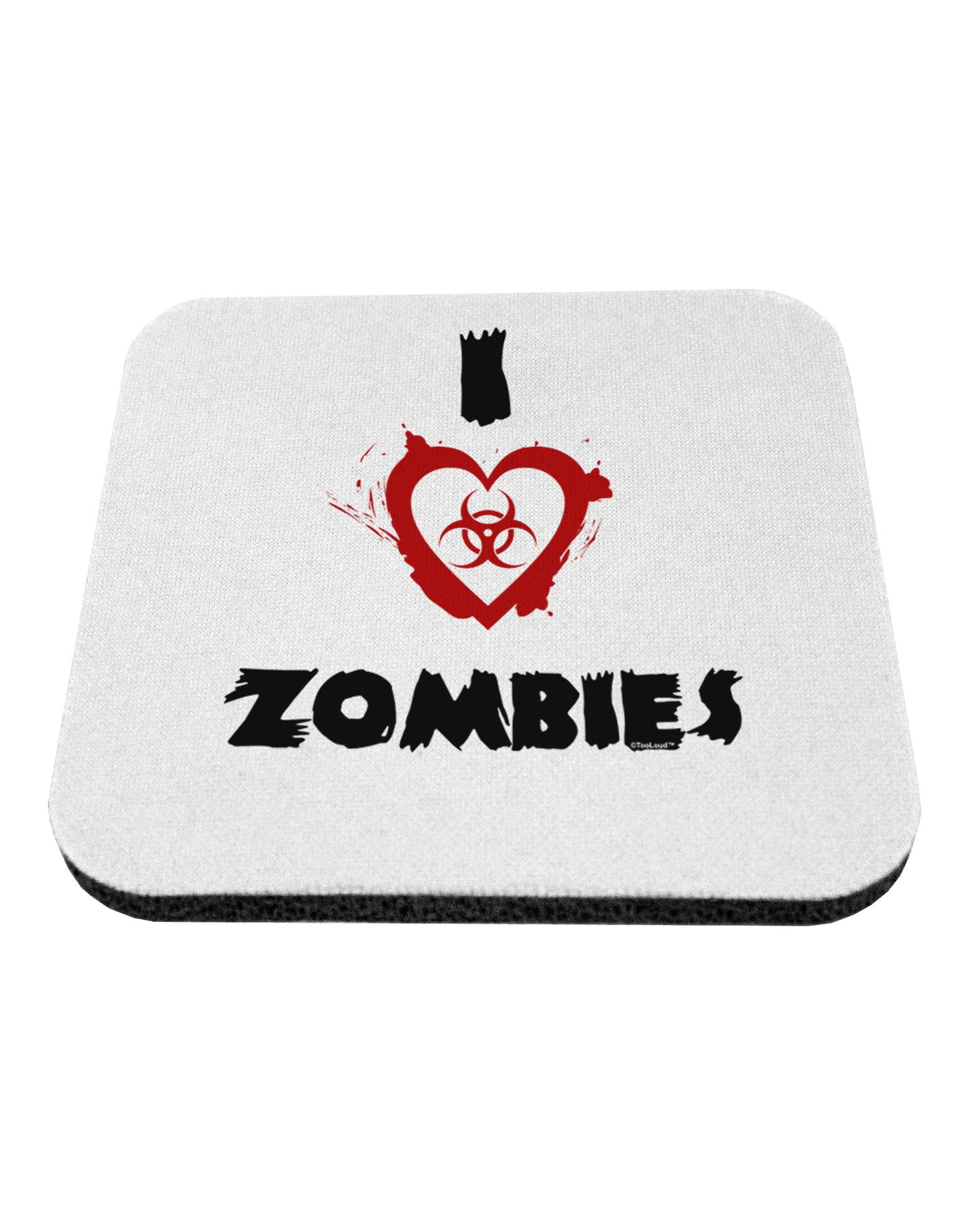 I Heart Zombies - Bio Hazard Heart Coaster-Coasters-TooLoud-White-Davson Sales