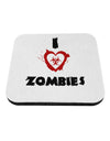 I Heart Zombies - Bio Hazard Heart Coaster-Coasters-TooLoud-White-Davson Sales