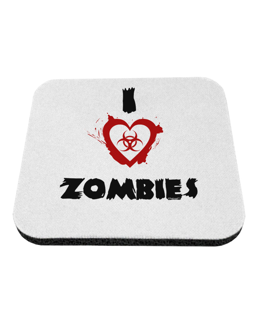 I Heart Zombies - Bio Hazard Heart Coaster-Coasters-TooLoud-White-Davson Sales