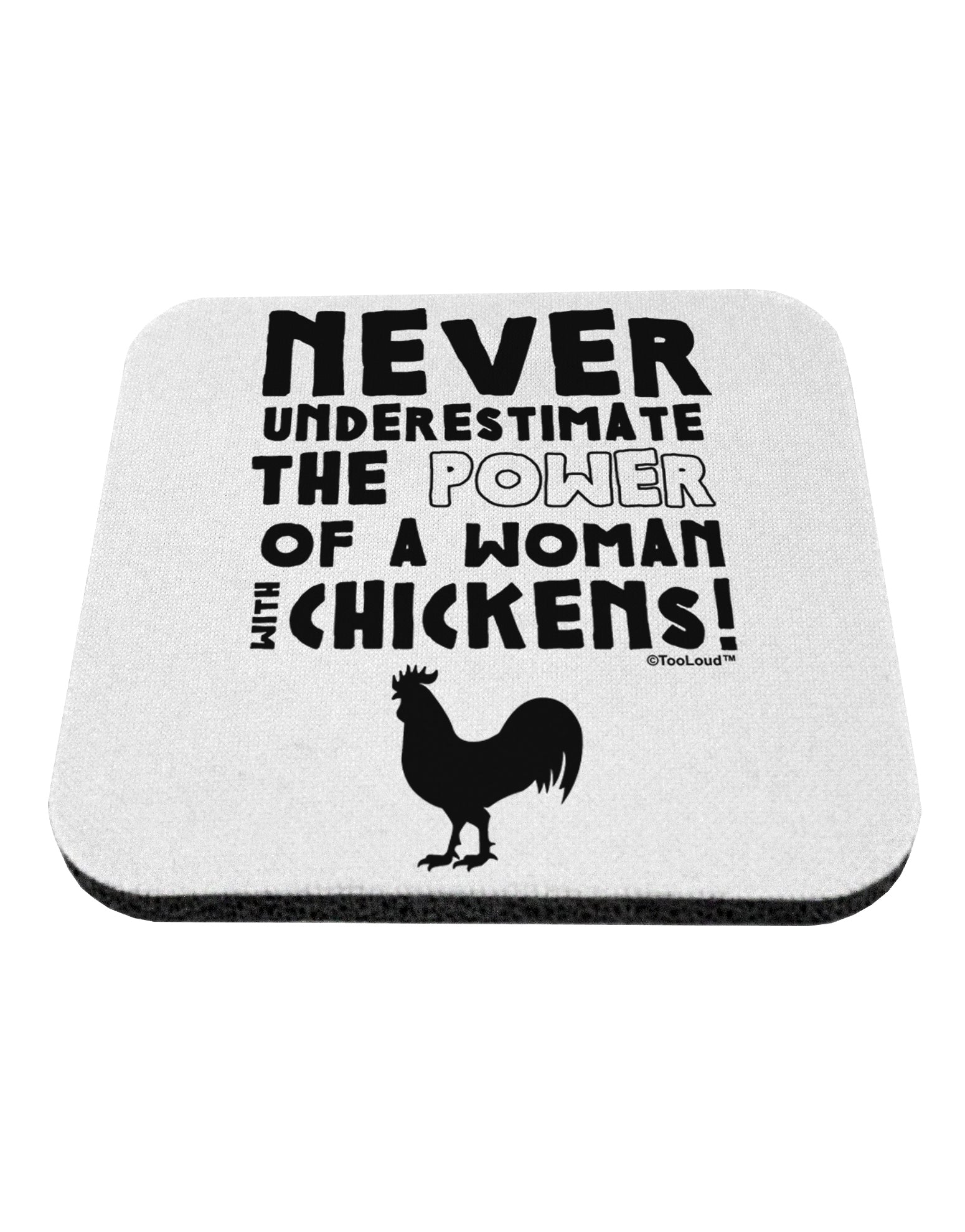 A Woman With Chickens Coaster by TooLoud-Coasters-TooLoud-1-Davson Sales