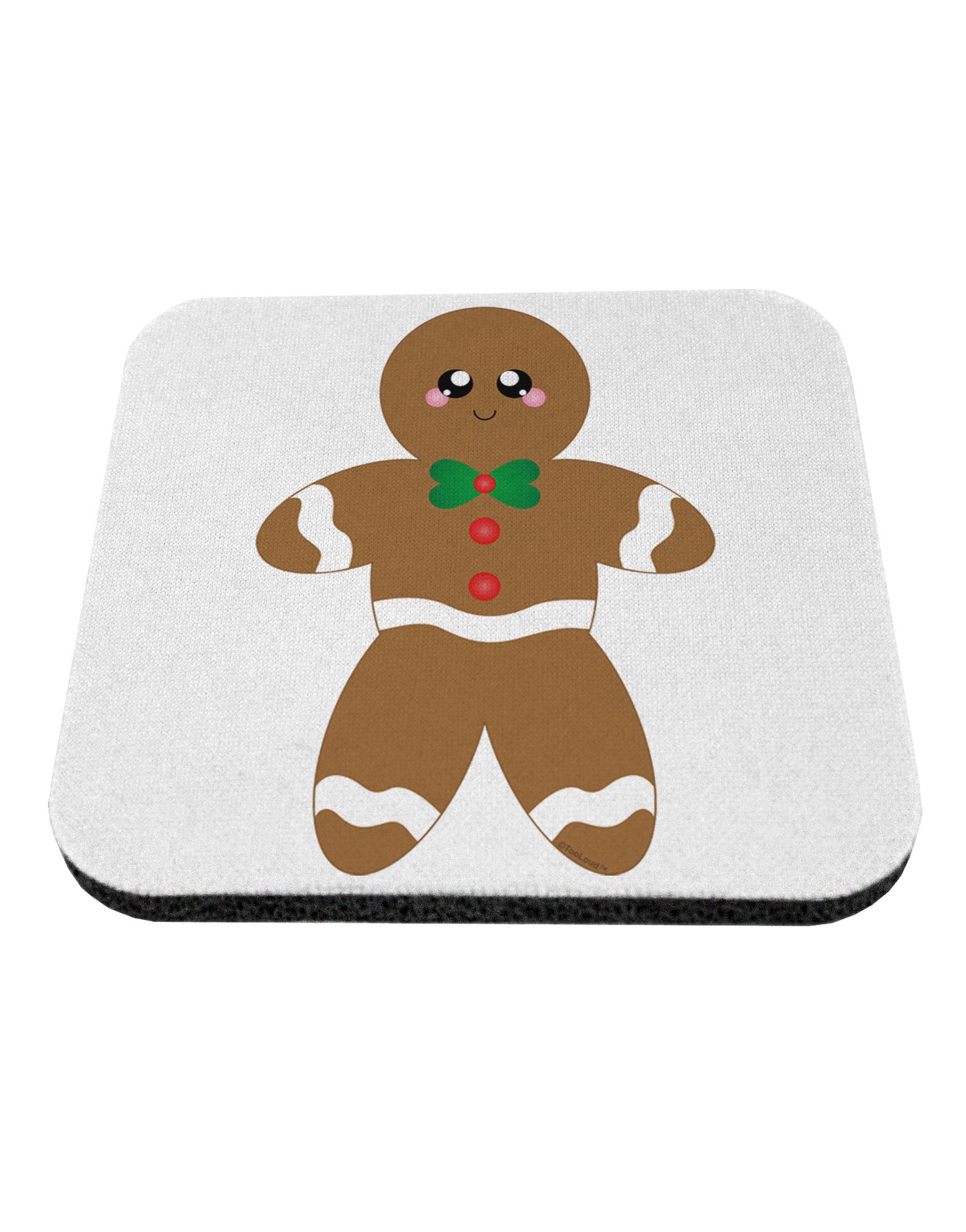 Cute Gingerbread Man Christmas Coaster-Coasters-TooLoud-White-Davson Sales