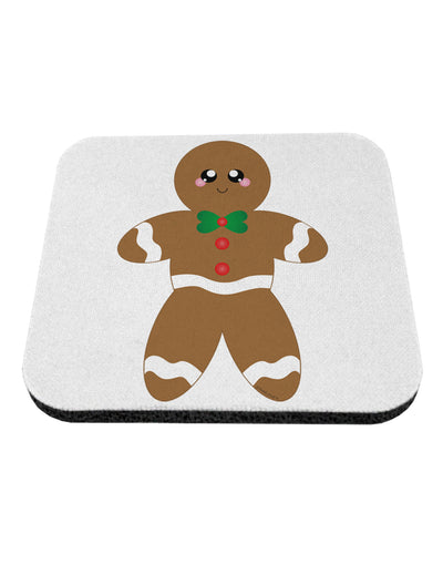 Cute Gingerbread Man Christmas Coaster-Coasters-TooLoud-White-Davson Sales