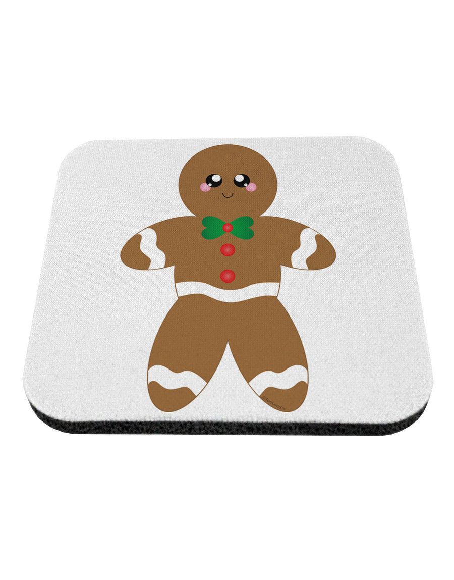 Cute Gingerbread Man Christmas Coaster-Coasters-TooLoud-White-Davson Sales