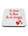 Tu Tienes La Llave De Mi Corazon Coaster by TooLoud-Coasters-TooLoud-White-Davson Sales